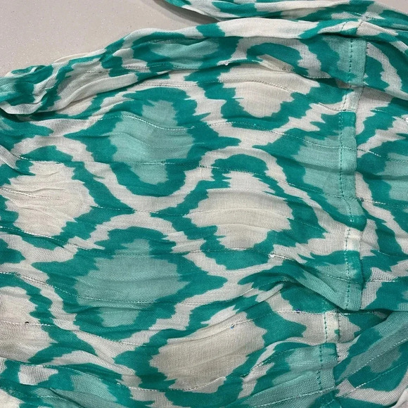 NWT Teal Patterned Infinity Scarf - Picture 3 of 5